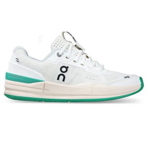 White / Turquoise Women On Cloud THE ROGER Pro Tennis Shoes | IE_ON8814